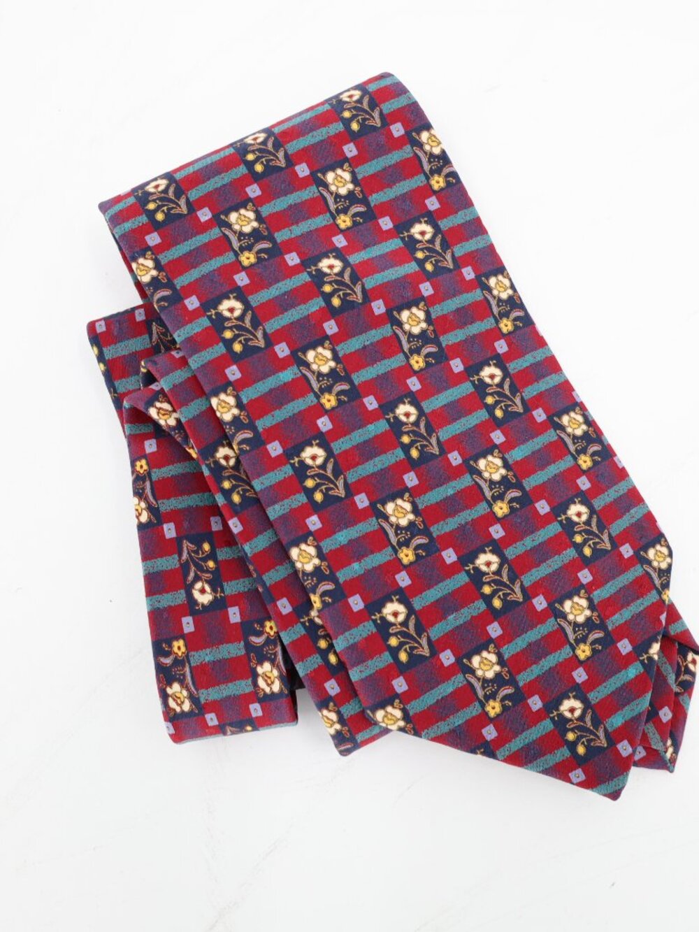 Brioni Tie Mens w4 L60 Designer Geometric Floral Luxury Necktie geometric - Picture 3 of 10